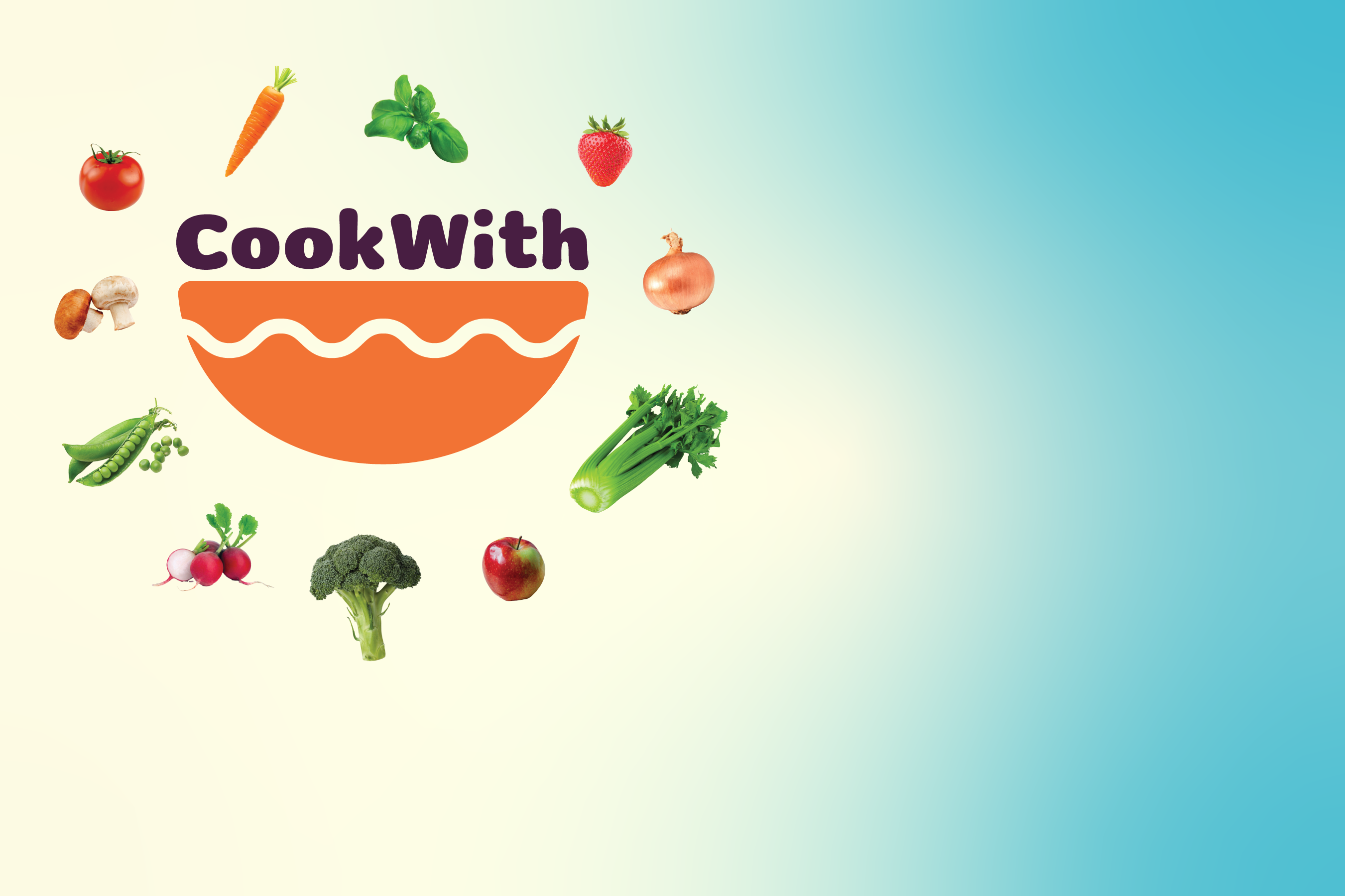 Welcome to the CookWith app. See what it looks like inside the app. A simple interface allows users to navigate easily. Find healthy foods and recipes. Read through helpful how-to's. Sort through categories you want.